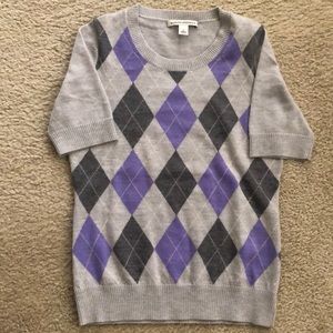Banana republic - argyle short sleeve sweater - preppy style
